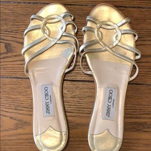 Gold, dressy Jimmy Choo sandals